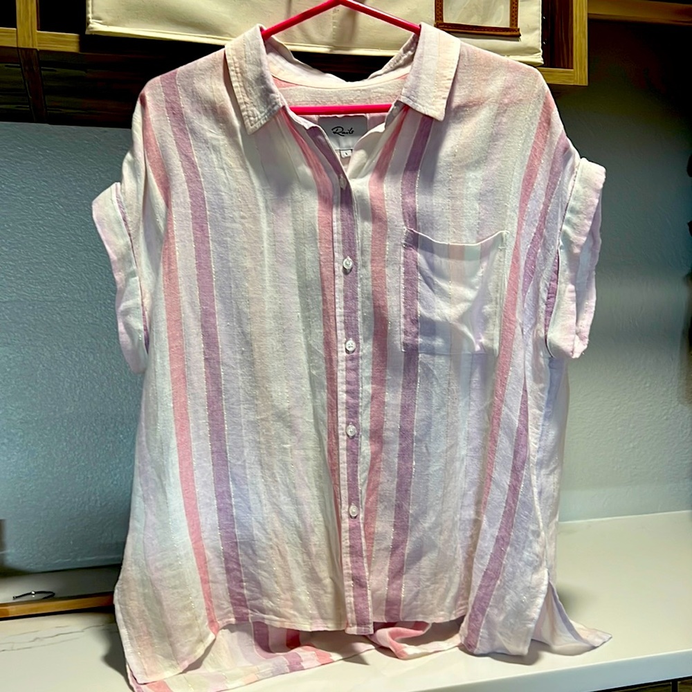 Rails short sleeved blouse top